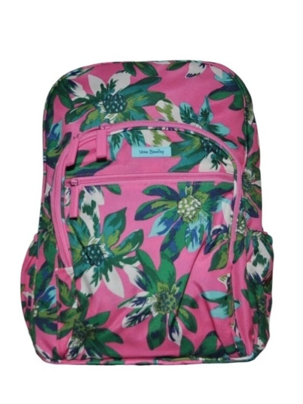 Vera Bradley Campus Backpack in the Pink Tropical Paradise Print